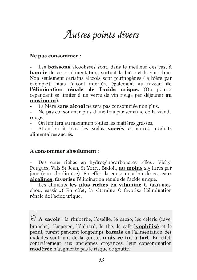 Quelle alimentation pour la goutte ?