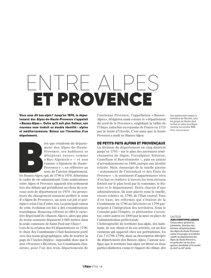 L'alpe 102 - Alpes-de-Haute-Provence