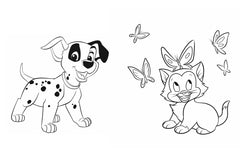 15 minutes par coloriage - Bébés chiens et chats
