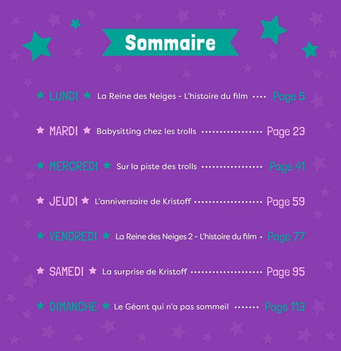 La reine des neiges - 7 histoires pour la semaine - spécial Trolls