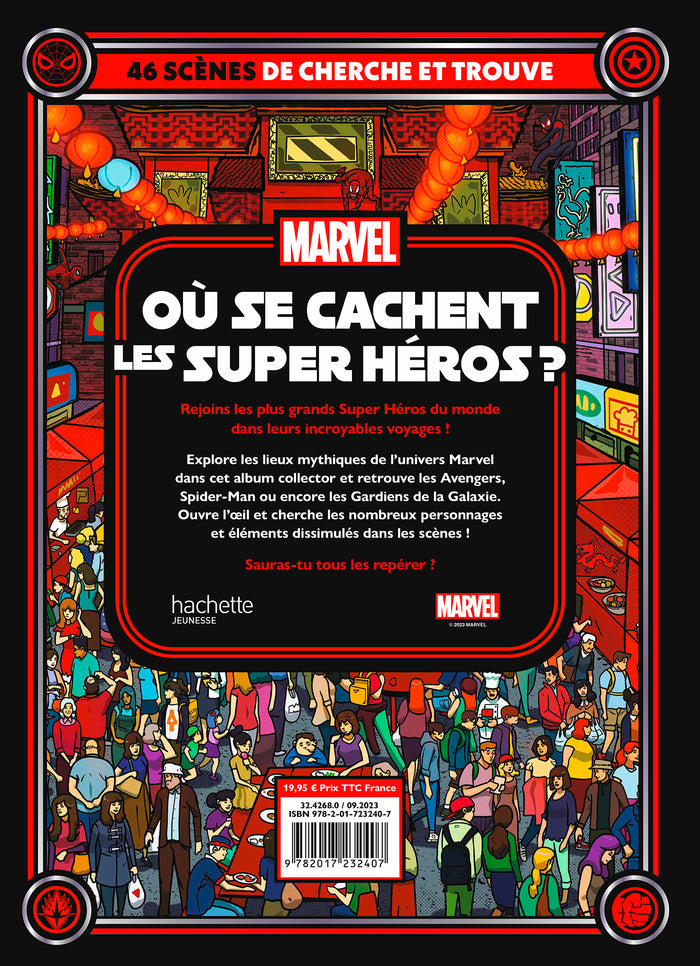 Marvel - Où se cachent les super héros ? 500 éléments à trouver - Cherche et trouve