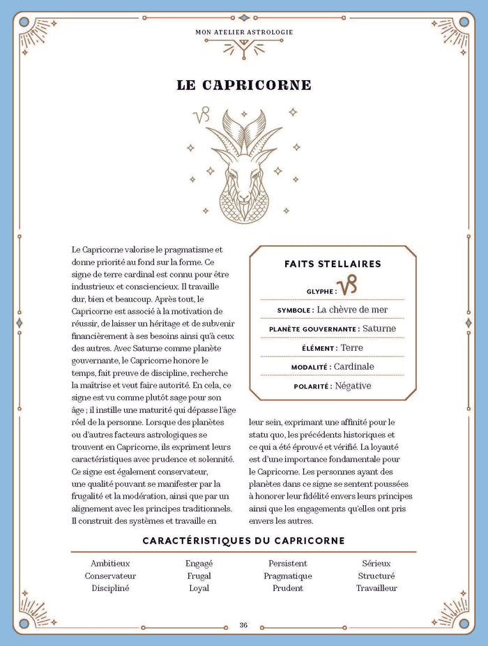 Mon atelier astrologie