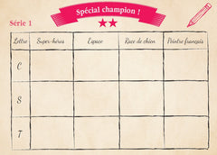 Le jeu du petit bac