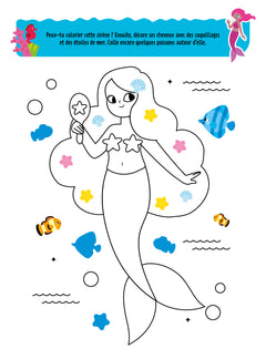 Mon amie la sirène - livre d'autocollants