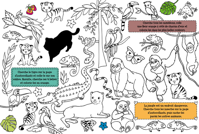 Cherche et colle - Les animaux du monde