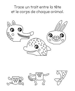 Jeux effaçables animaux avec feutre Velleda