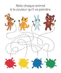 Jeux effaçables animaux avec feutre Velleda