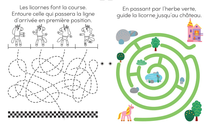 Jeux effaçables Licornes