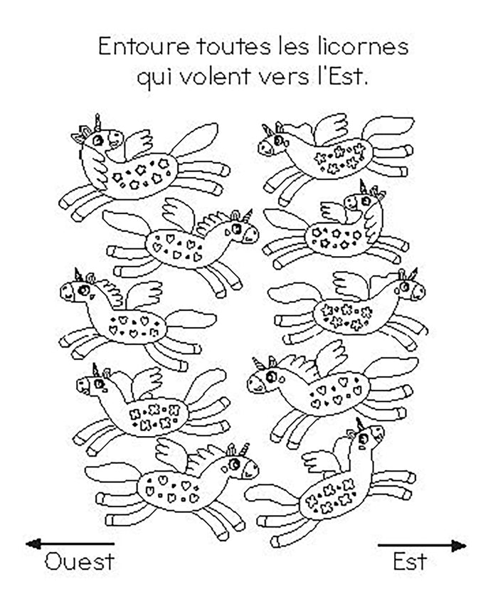 Jeux effaçables Licornes