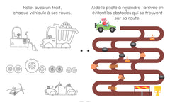 Jeux effaçable véhicules avec feutre Velleda