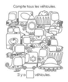 Jeux effaçable véhicules avec feutre Velleda