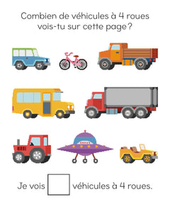 Jeux effaçable véhicules avec feutre Velleda