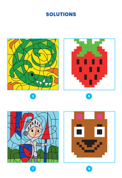 Coloriages mystères codes et pixels