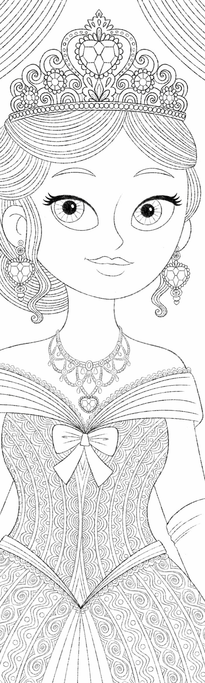 30 marque-pages à colorier - Princesses féeriques