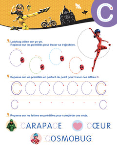 Miraculous - Mon cahier effaçable - J'écris les lettres majuscules