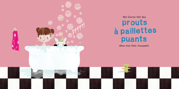 Ma licorne fait des prouts à paillettes