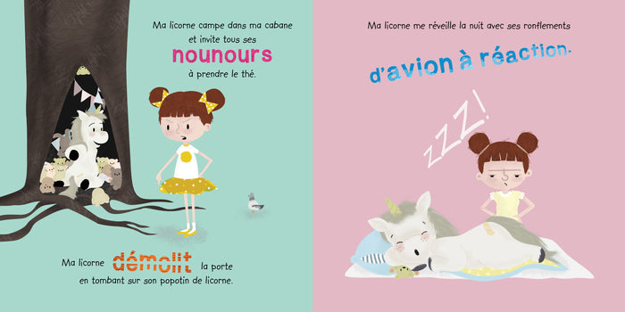 Ma licorne fait des prouts à paillettes