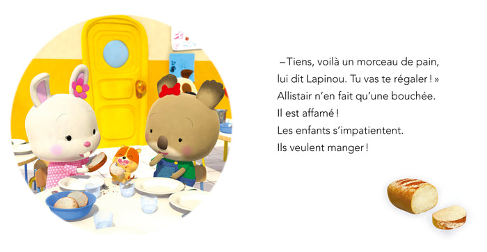 Bébé Koala mange à la cantine