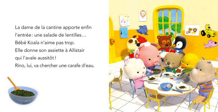 Bébé Koala mange à la cantine
