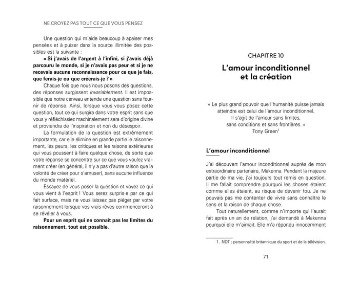 Ne croyez pas tout ce que vous pensez