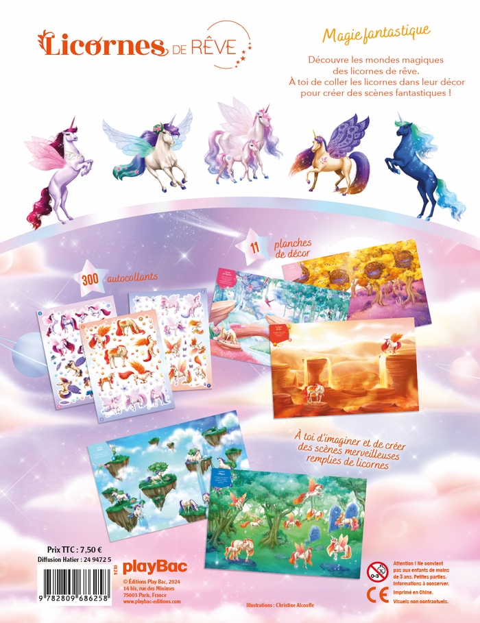 Licornes de rêve - Cahier de stickers