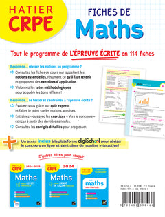 Hatier CRPE - Fiches de Maths - Epreuve écrite d'admissibilité - L3 et M2