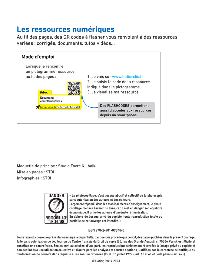 Hatier CRPE - Fiches de Sciences et Technologie - Epreuve écrite 2024/2025