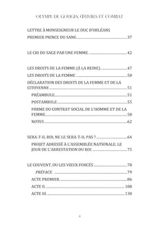 Olympe de Gouges : Oeuvres et combat