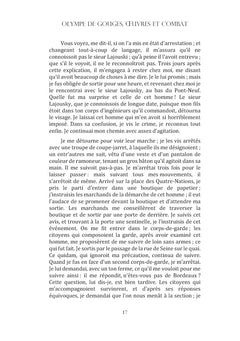 Olympe de Gouges : Oeuvres et combat