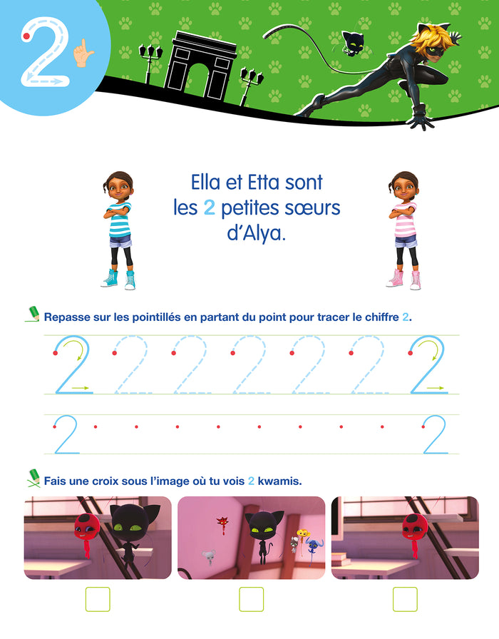 Miraculous - Mon cahier effaçable - J'écris les nombres