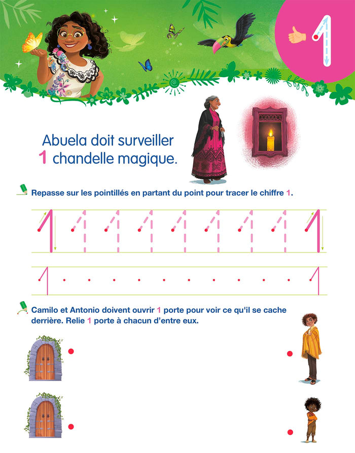 Disney - Encanto - Mon cahier effaçable - J'écris les nombres et je compte