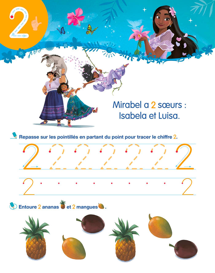 Disney - Encanto - Mon cahier effaçable - J'écris les nombres et je compte