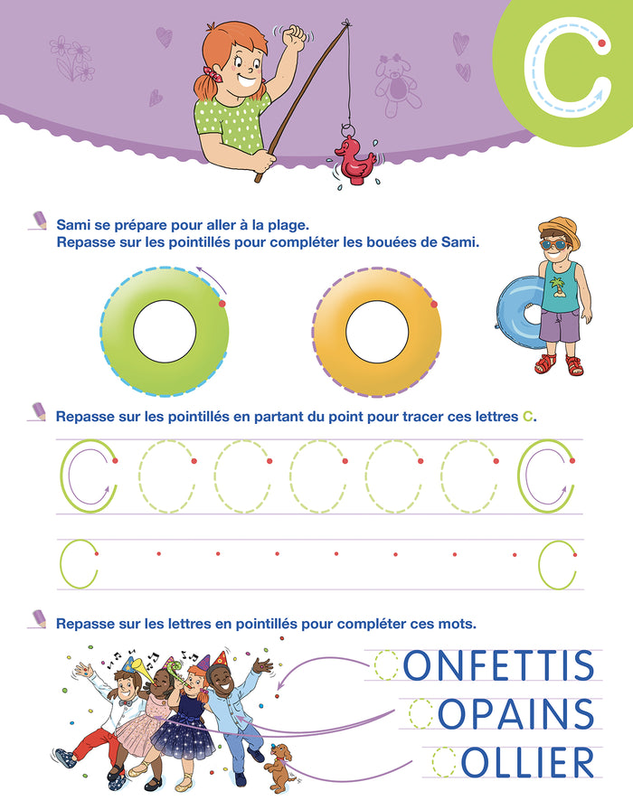 Sami et Julie Maternelle - Mon cahier effaçable - J'écris les lettres majuscules