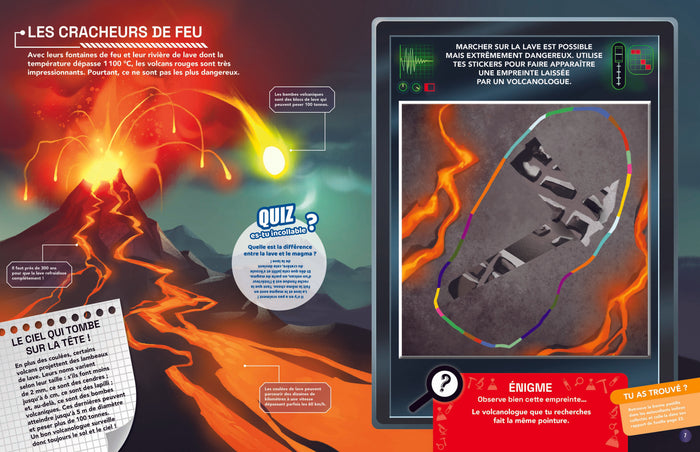 Mission Volcans - Mes énigmes stickers