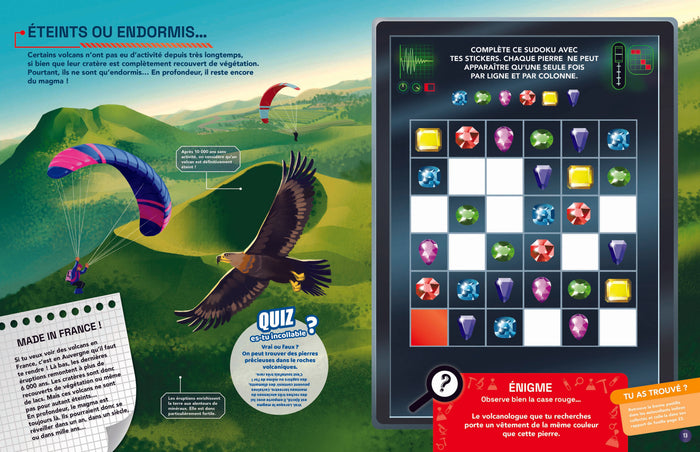 Mission Volcans - Mes énigmes stickers