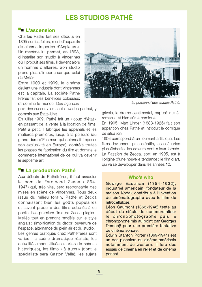 Le cinéma - Retenir l'essentiel