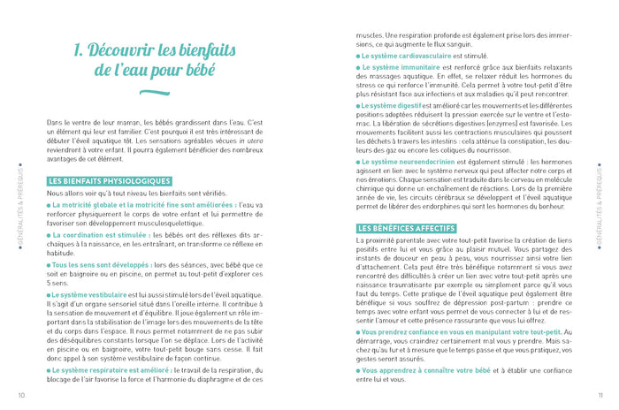 J'éveille mon bébé dans l'eau