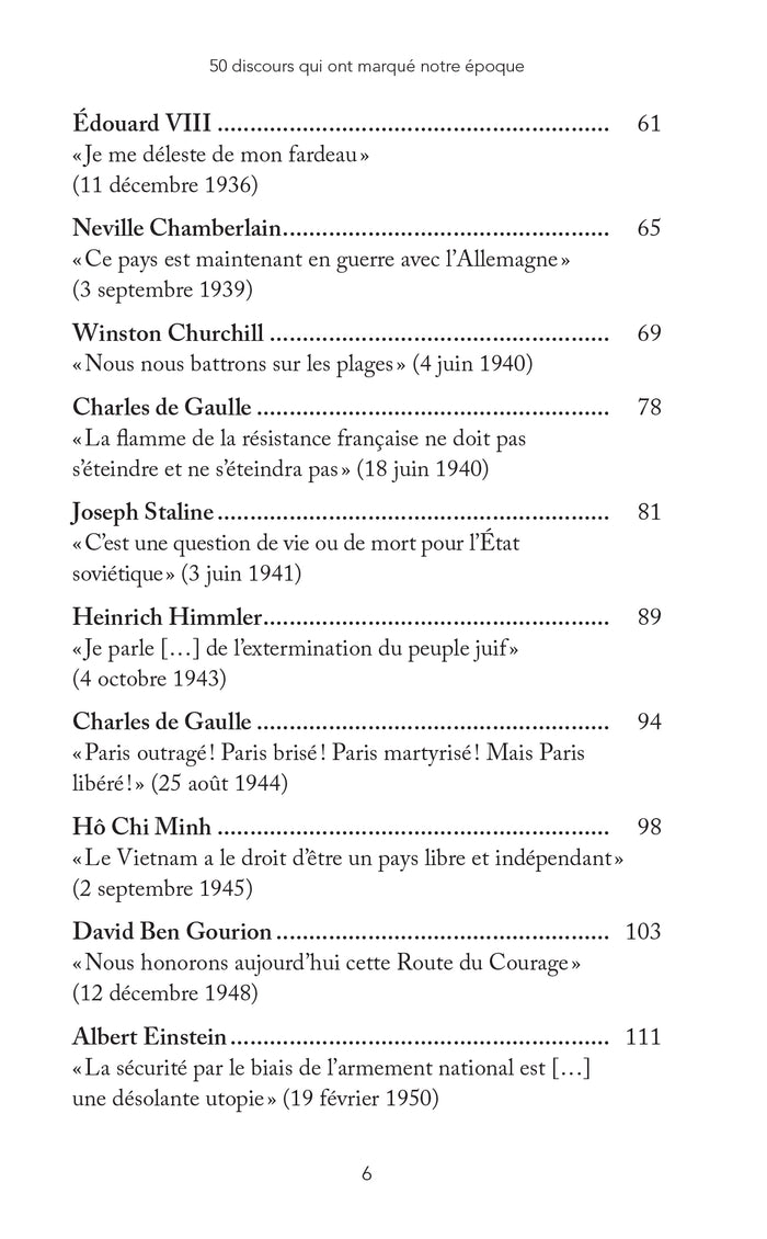 50 discours qui ont marqué notre époque