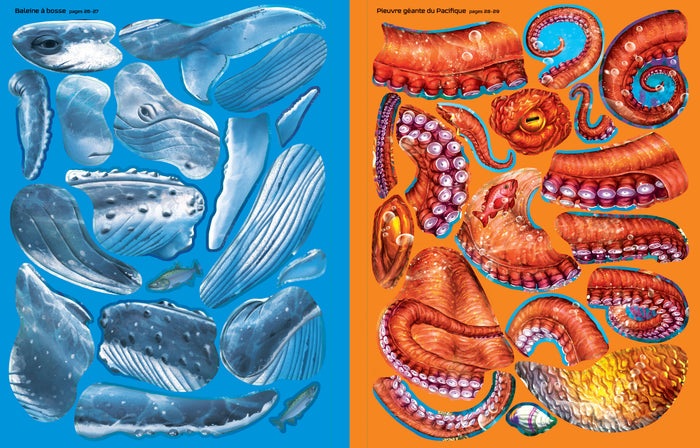 Construis tes animaux dangereux et tes animaux marins avec des autocollants