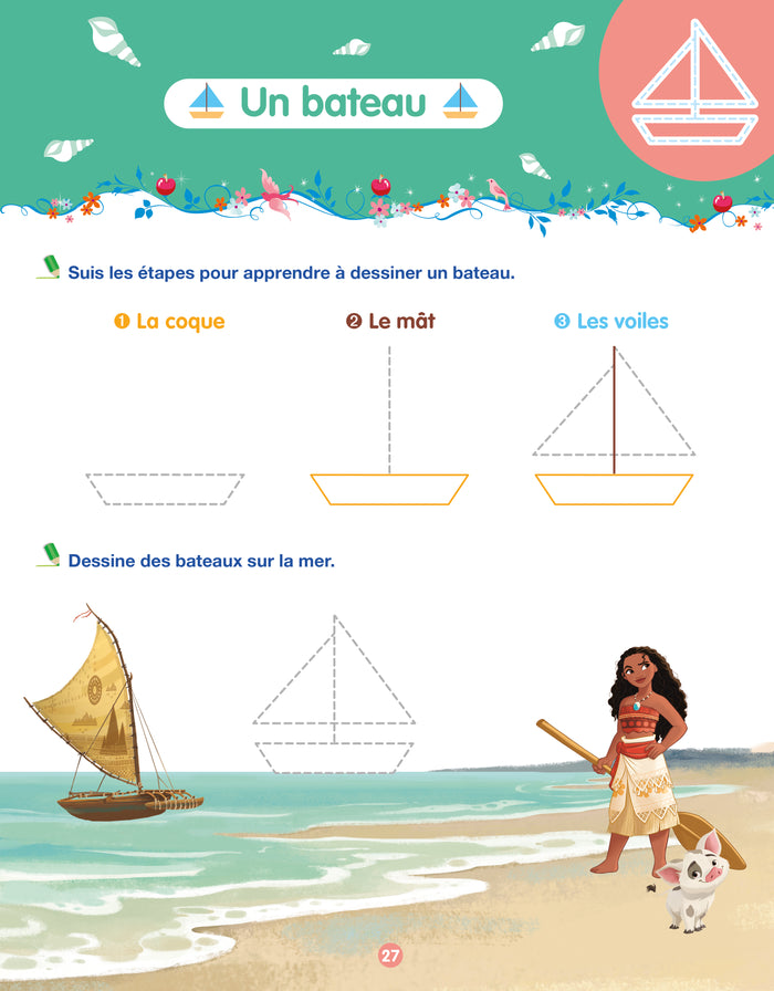 Mon cahier effaçable - Mes premiers tracés, formes et dessins