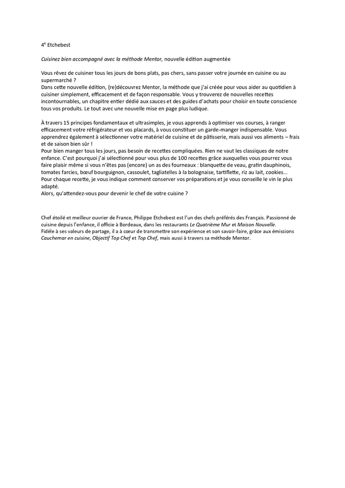 Cuisinez bien accompagné avec ma méthode Mentor