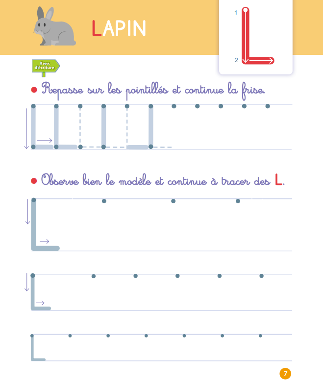 Mon cahier d'écriture grandes lettres dès 3 ans