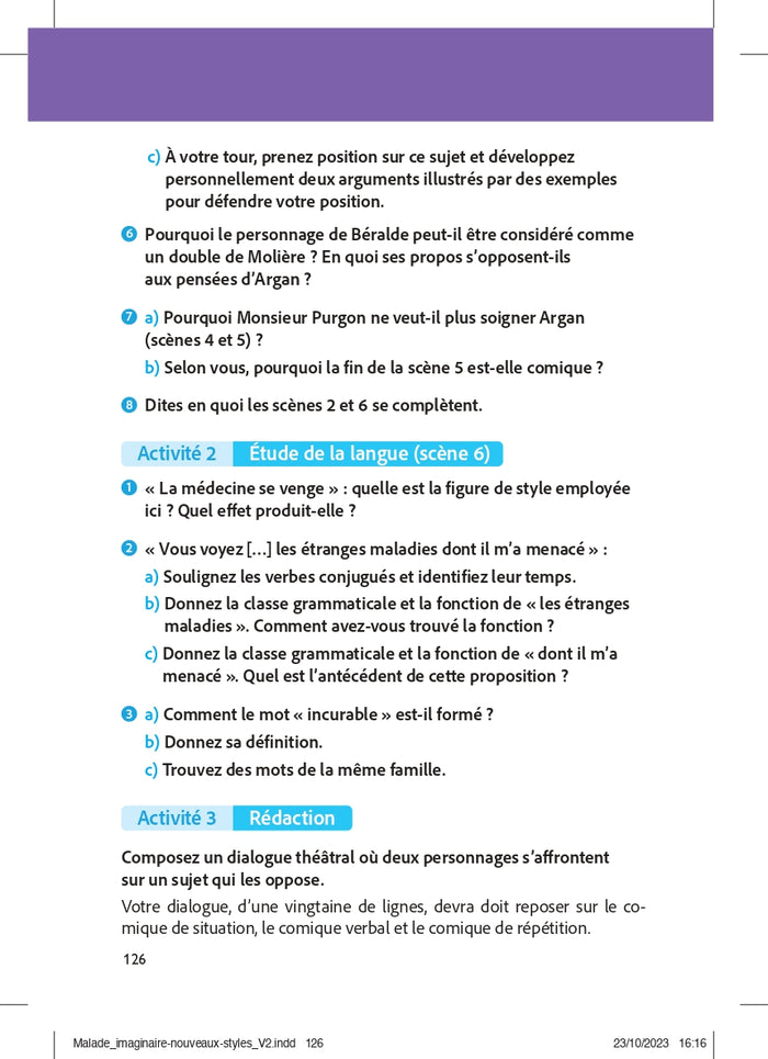 PCL collège - Le Malade imaginaire