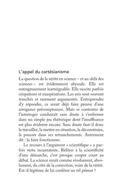 De la vérité dans les sciences
