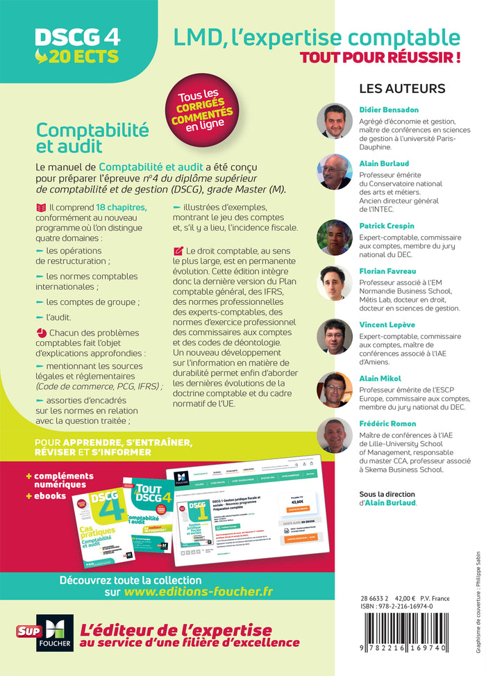 DSCG 4 - Comptabilité et audit - Manuel et applications