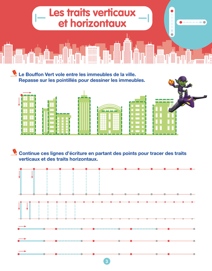 Disney - Spidey et ses amis extraordinaires - Mon cahier effaçable - Mes premiers tracés