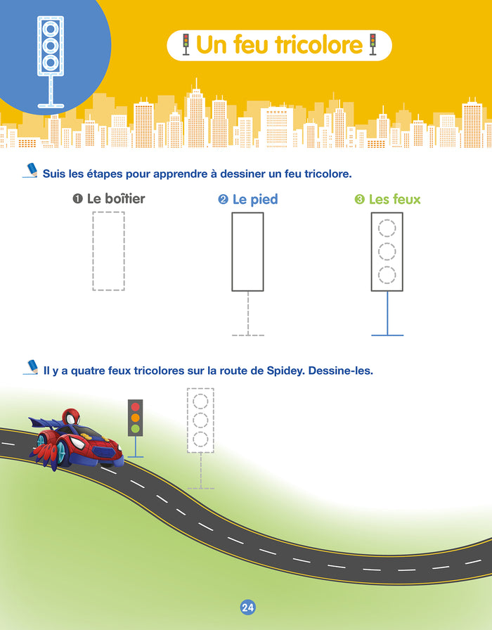 Disney - Spidey et ses amis extraordinaires - Mon cahier effaçable - Mes premiers tracés