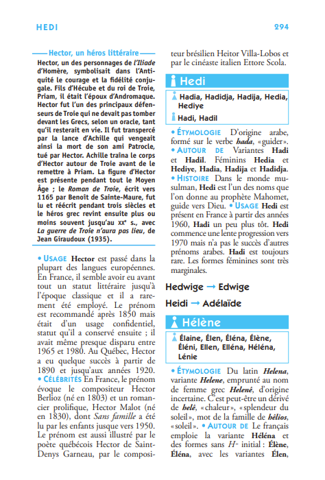 Petit dico des prénoms