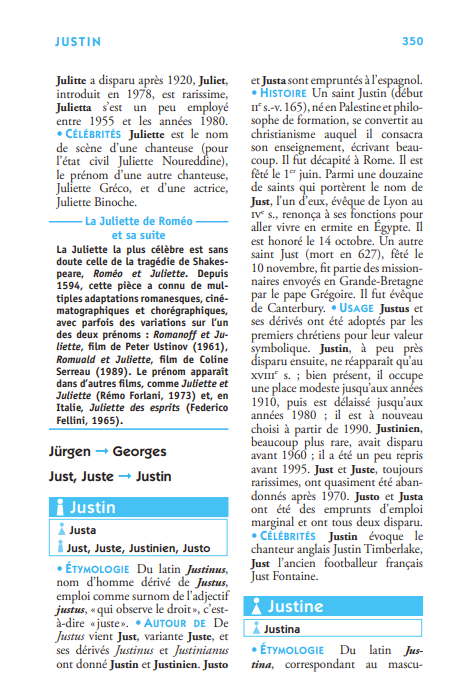 Petit dico des prénoms