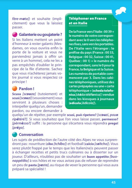 Guide de conversation italien